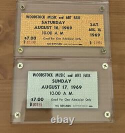 Four? Rare Advance Tickets $7.00 & $18.00, Black Printwoodstock Festival 1969