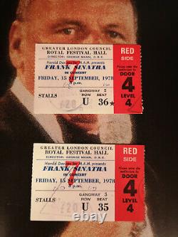 Frank Sinatra 1978 London Royal Festival Hall Brochure & Ticket Stubs