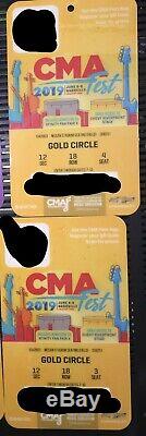 GOLD CIRCLE-CMA Music Festival -Sect 12 Row 18 Seats 3,4 2 from the aisle
