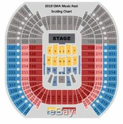 GOLD CIRCLE CMA Music Festival Section 5 Row 14 Side-by-Side Up Front