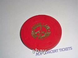 GOOSE LAKE 1970 MUSIC FESTIVAL CONCERT RED TICKET TOKEN POKER CHIP MC5 Bob Seger