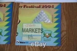 Glastonbury Festival 2004 Memorabilia 2 x Tickets, map and traders info