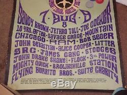Goose Lake 1970 Music Festival Poster T-shirt And 9 Ticket Tokens Stooges Mc5