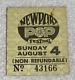 Grateful Dead 1968 Newport Pop Festival Original Concert Ticket Stub Costa Rock