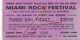Grateful Dead Ticket 12-27,28,29, 1969 Miami Rock Festival Garcia Weir