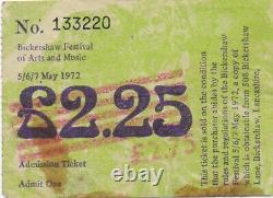 Grateful Dead Ticket May 1972 Europe 72 Bickershaw Festival England