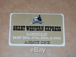 Great Western Express Festival, Lincoln 1972 Ticket (Genesis/Rory Gallagher)