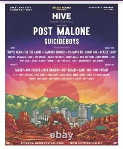 HIVE music festival POST MALONE SUICIDE BOYS 2 TICKETS BOTH DAYS