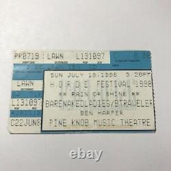 HORDE Festival Barenaked Ladies Traveler Concert Ticket Stub Vintage July 1998