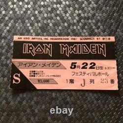 Iron Maiden ticket Festival Hall Osaka 22/05/81 #J23 Killer tour