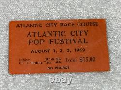 JANIS JOPLIN JEFFERSON AIRPLANE 1969 ATLANTIC CITY POP FESTIVAL TICKET Woodstock