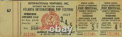 JIMI HENDRIX Atlanta Pop Festival 1970 Concert Ticket Procol Harum WINTER