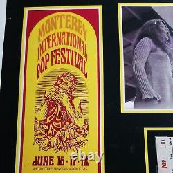 Janice Joplin -Monterey Pop Festival Tribute Ticket, Poster, Picture 11x14