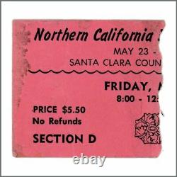 Jimi Hendrix 69 Northern California Folk Rock Festival Ticket & Programme USA