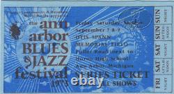 LIGHTNIN' HOPKINS RAY CHARLES Ann Arbor Blues Festival 1973 Concert Ticket