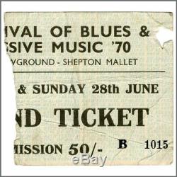 Led Zeppelin 1970 Bath Festival Concert Ticket Stub (UK)