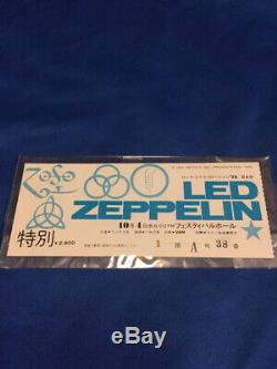 Led Zeppelin Japan tour 1972 ticket stub Osaka Festival Hall special seat