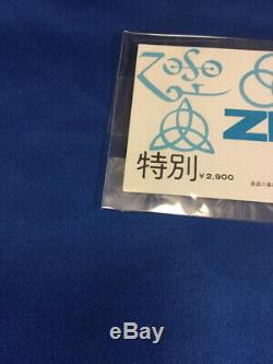 Led Zeppelin Japan tour 1972 ticket stub Osaka Festival Hall special seat