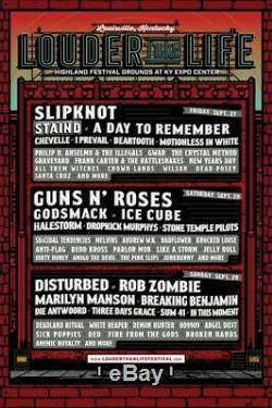 Louder Than Life Music Festival 3 Day Pass General Admission Tickets September