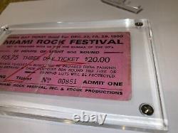 MIAMI ROCK FESTIVAL 1969 ORIGINAL TICKET STUB GRATEFUL DEAD Johnny Winter USA