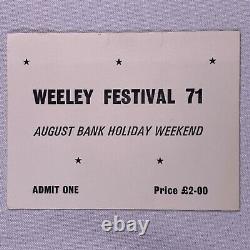 Marc Bolan T-Rex Status Quo Ticket Original Weeley Festival August 1971