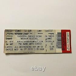 Mayhem Festival Disturbed Godsmack Megadeth PNC Concert Ticket Stub July 2011
