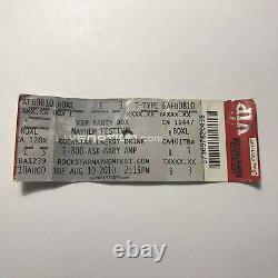 Mayhem Festival Korn Rob Zombie Lamb Of God Ask Gary Concert Ticket Stub 2010