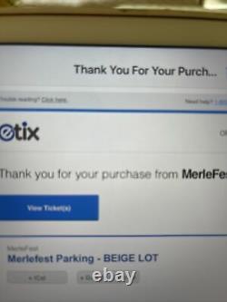 Merlefest music festival reserved seating PLUS parking pass-seat Front Rows