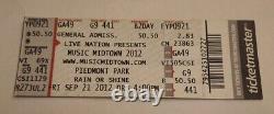 Music Midtown Festival Atlanta 2012 Ticket Stub Pearl Jam & The Foo Fighters