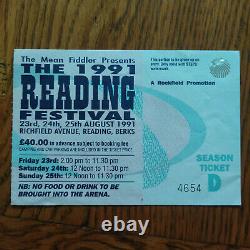Nirvana ticket Kurt Cobain concert 232425/08/1991 The Reading Festival UK