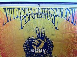 ORIGINAL Atlanta International Pop Festival POSTER and TICKET 1969 RARE