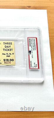 Original 1969 Woodstock Music Festival Unused 3-day Advance Ticket $18.00 Rare