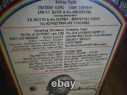 Original 1973 ANN ARBOR JAZZ & BLUES FESTIVAL POSTER+TICKET GRIMSHAW, RAY CHARLES