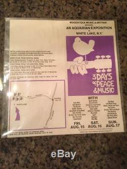 Original Vintage Woodstock Music Festival 1969 Ticket Order Form Jimi Hendrix