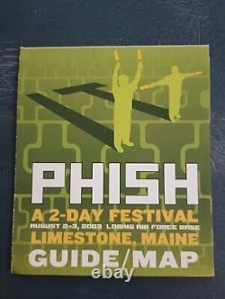 Phish 2003 IT Festival Ticket Stub and Map Limestone Maine