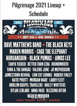 Pilgrimage Music Festival 2-Day General Admission tickets 2 tickets