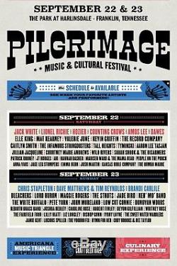 Pilgrimage Music and Cultural Festival Tickets, Sept 22-23, 2018. 2 Passes