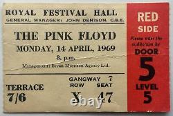 Pink Floyd Original Used Concert Ticket Royal Festival Hall London 14th Apr 1969