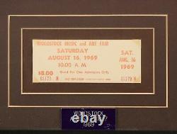 RARE Authentic 1969 Woodstock Music Festival Concert UNUSED Ticket with COA NR