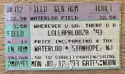 RARE LOLLAPALOOZA Music Festival Ticket Stub July 12, 1993 NJ Alternative