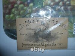 RARE Tickets THE WORLD'S PEACE JUBILEE International Musical Festival 1872