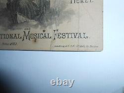 RARE Tickets THE WORLD'S PEACE JUBILEE International Musical Festival 1872