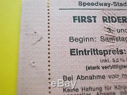 ^°^ Rare! Entrance Ticket First Rider Open Air Festival 1977 Abbruch Stage