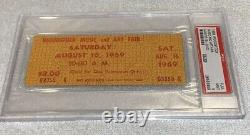 Rare Unused? $18.00 Pre Order Ticket Woodstock Music Festival Psa -9 Mt, Hendrix