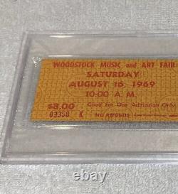 Rare Unused? $18.00 Pre Order Ticket Woodstock Music Festival Psa -9 Mt, Hendrix
