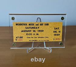 Rare Unused? $7.00 Black Print Pre Order Ticket Woodstock Music Festival 1969
