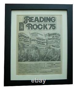 Reading Festival+1975+rock+poster+ad+framed+original+express Global Ship+tickets