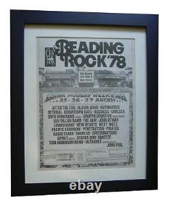 Reading Festival+1978+rock+poster+ad+framed+original+express Global Ship+tickets