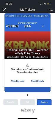 Reading Festival 2023- weekend + early bird ticket