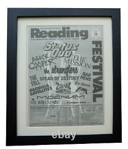 Reading Festival+original 1987+rock+poster+ad+framed+express Global Ship+tickets